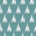 Seamless pattern summer sailboat Royalty Free Stock Photo