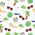 Seamless pattern on a summer subject. A vector picture.