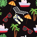 Seamless pattern on a summer subject. A vector picture.
