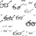 Seamless pattern with sunglasses Royalty Free Stock Photo