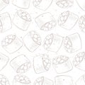 Seamless pattern of sushi