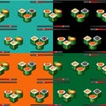 Seamless pattern sushi Royalty Free Stock Photo
