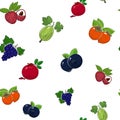 Seamless Pattern of Sweet Fruits