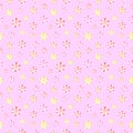 Seamless pattern with sweet watercolor peppermint candy cane swirl on pink background for cute design, wrapping paper Royalty Free Stock Photo