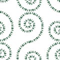 Seamless pattern of swirls from sketches christmas trees