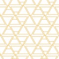 Seamless pattern with symbol of fire, air, earth, water. Symbols of the four elements in gold color on white background