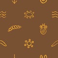 Seamless pattern with symbols of Australian aboriginal art