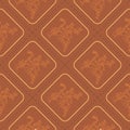 Seamless pattern with symbols from Aztec codices Royalty Free Stock Photo
