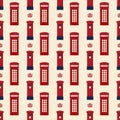 Seamless pattern with symbols of London. Vector illustration. Royalty Free Stock Photo