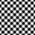 Seamless Pattern Of Symmetric Black and White Dots on Neutral Grey background