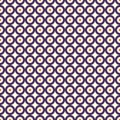 Seamless pattern with symmetric geometric ornament. Abstract background with repeated circles. Royalty Free Stock Photo