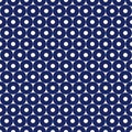 Seamless pattern with symmetric geometric ornament. Abstract repeated circles background Royalty Free Stock Photo