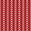 Seamless pattern with symmetric geometric ornament. Bright red zigzag abstract on color background. Chevrons wallpaper. Royalty Free Stock Photo