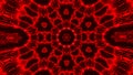 Seamless pattern with symmetrical design in red tones. Abstract kaleidoscopic geometric pattern. Hypnotic background