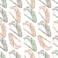 Seamless pattern taco scetch Royalty Free Stock Photo