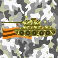 Seamless pattern tanks victory celebration