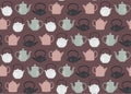 Seamless pattern teapots pink Royalty Free Stock Photo