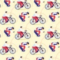 Seamless Pattern of Teens Extreme Sports Activity