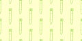 Seamless pattern with test tubes. Hand drawn outline doodle vector texture isolated. Laboratory chemical test tube