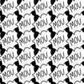 seamless pattern of text MOU