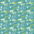 Seamless pattern of textile equipment and circuitry for CCTV