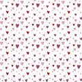 Heart Pattern St. Valentines day love. Seamless illustration. Patron corazones. Love design