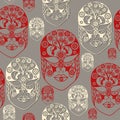 Seamless pattern with decorative mask 8