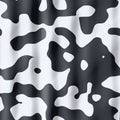 Seamless pattern background with cow plaid leather - black and white colored splotch