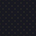 Seamless pattern, texture or background with gold polka dots on gray background