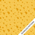 Seamless pattern with texture of the cheese. Royalty Free Stock Photo