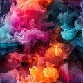 seamless pattern with texture of colorful smoke fog mist smog on colored rainbow bright background Royalty Free Stock Photo