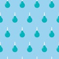 Seamless pattern texture of endless repeating medical rubber blue enema pears for cleaning the intestines on a white Royalty Free Stock Photo