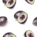 Seamless pattern texture of freshripe haas avocado Royalty Free Stock Photo