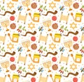 Seamless pattern, texture for the Jewish new year. Rosh Hashanah, Shana Tova background wallpaper. Vector illustration