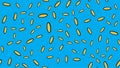 Seamless pattern texture of oval yellow medical pharmaceutical pills capsules capsules with vitamins drugs fish oil omega-3 Royalty Free Stock Photo