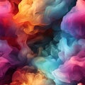 seamless pattern with texture of rainbow smoke fog mist smog on watercolour colored colorful bright background Royalty Free Stock Photo