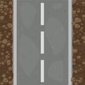 Seamless pattern textured road and land with stones and cobblestones.