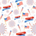 Seamless Pattern for 4th of July