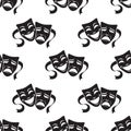 Seamless pattern with theatrical masks Royalty Free Stock Photo