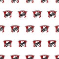 Seamless pattern with theatrical masks Royalty Free Stock Photo