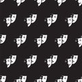 Seamless pattern with theatrical masks Royalty Free Stock Photo