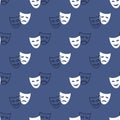 Seamless pattern with theatrical masks. vector illustration Royalty Free Stock Photo