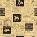 Seamless pattern on the theme of ancient greece