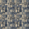 seamless pattern on theme of medieval architecture and art