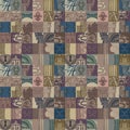 seamless pattern on theme of medieval architecture and art