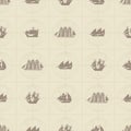 Seamless pattern on the theme of nautical travel