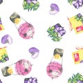 Seamless pattern on the theme of spring Royalty Free Stock Photo