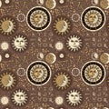 Seamless pattern on the theme of zodiac and horoscopes Royalty Free Stock Photo