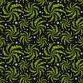 Seamless pattern with thickets of bright green seaweed and water bubbles. Background for textiles, fabrics, banners, wrapping Royalty Free Stock Photo