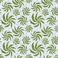 Seamless pattern with thickets of bright green seaweed and water bubbles. Background for textiles, fabrics, banners, wrapping Royalty Free Stock Photo